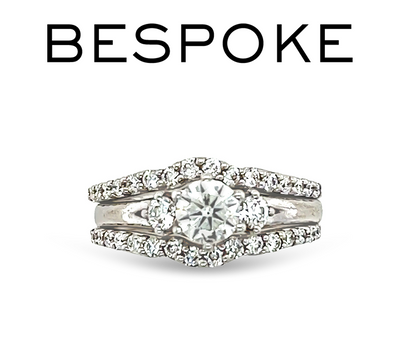 Bespoke 3 Piece Diamond Bridal Ring Set 0.99ct