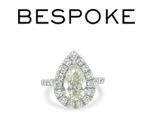 Load image into Gallery viewer, Bespoke Diamond Pear Cluster Ring 2.98ct