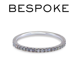 Bespoke 18ct White Gold Diamond Wedding Band 0.34ct