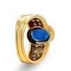 Bespoke 18ct Yellow Gold Sapphire & Diamond Ring 2.61ct