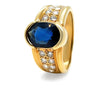 Bespoke 18ct Yellow Gold Sapphire & Diamond Ring 2.61ct