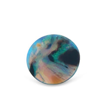 Load image into Gallery viewer, Loose Round Lightning Ridge Black Opal 5.15ct– Green/Blue Flowing Pattern