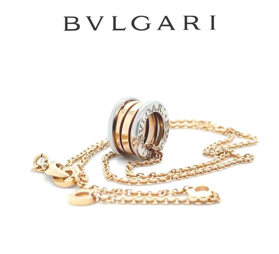 Bvlgari 18ct Pink & White Gold B.Zero1 Perfect Mistake Necklace 14.1g