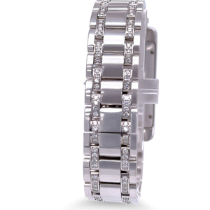 Cartier 18ct White Gold Tank Américaine Diamond Watch 3.62ct