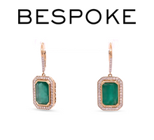 Load image into Gallery viewer, 14ct Yellow Gold Emerald &amp; Diamond Earrings 10.72ct