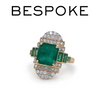 14ct Yellow Gold Emerald & Diamond Set 