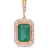 14ct Yellow Gold Emerald & Diamond Earrings 10.72ct