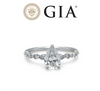 GIA 18ct White Gold Diamond Engagement Ring 1.28ct