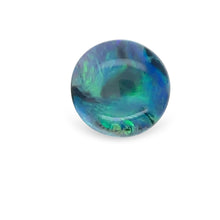 Load image into Gallery viewer, Loose Round Lightning Ridge Black Opal 5.15ct– Green/Blue Flowing Pattern