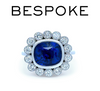 14ct White Gold Ceylon Sapphire & Diamond Ring 8.15ct