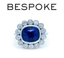 Load image into Gallery viewer, 14ct White Gold Ceylon Sapphire &amp; Diamond Ring 8.15ct