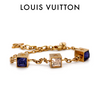 Louis Vuitton Gold-Tone Gamble Crystal Bracelet with Swarovski Crystals 12.65g