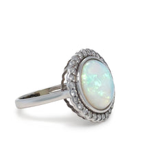 Load image into Gallery viewer, 14ct White Gold Andamooka Opal and Diamond Ring 3.04ct