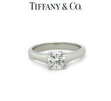 Load image into Gallery viewer, Tiffany &amp; Co Platinum Lucida Cut Diamond Ring 0.75ct