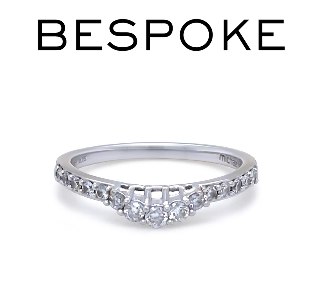 Bespoke 18ct White Gold Wedding Band 0.25ct