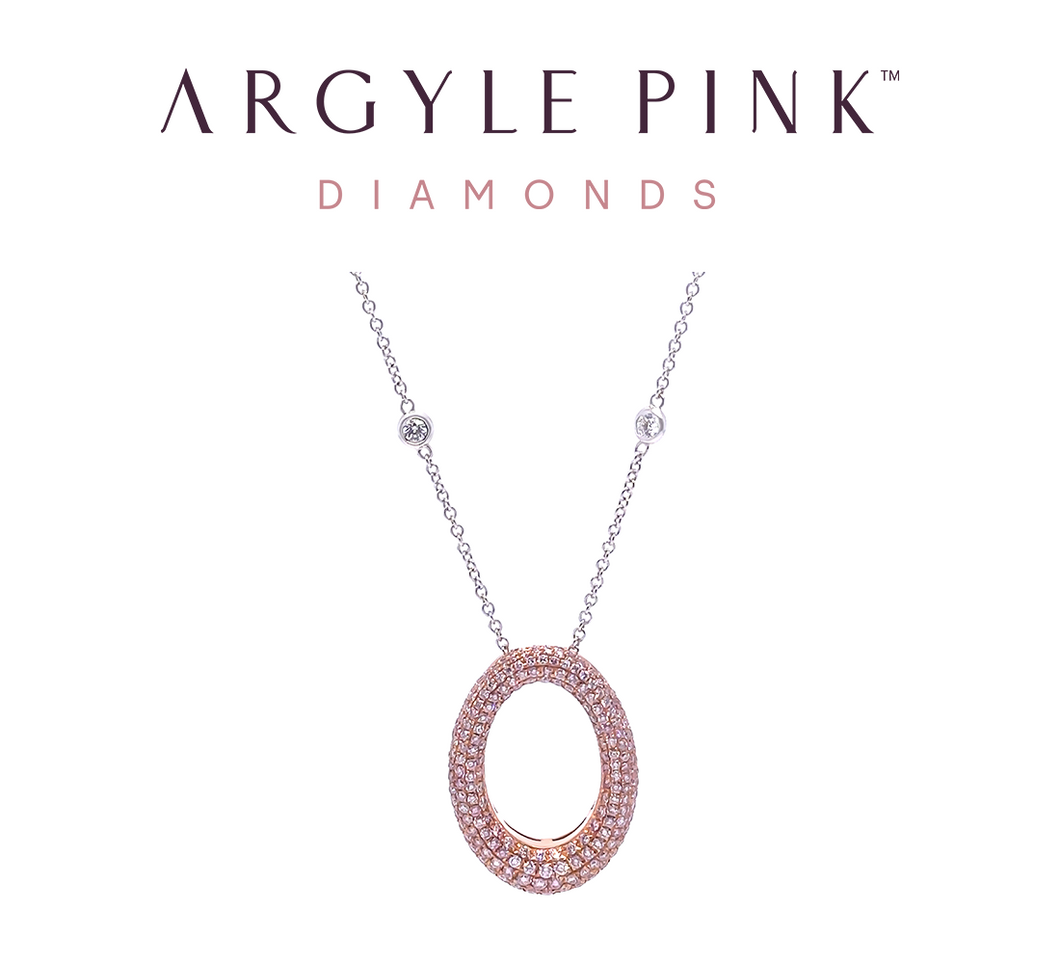 Argyle Pink 18ct Rose & White Gold Argyle Pink Diamond O Pendant 1.53ct