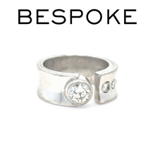 Load image into Gallery viewer, Bespoke Diamond Offset Ring 1.07ct