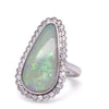 14ct White Gold Opal and Diamond Dress Ring 4.70ct