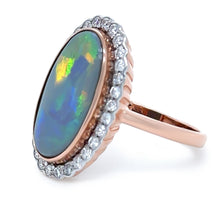 Load image into Gallery viewer, 14ct Rose Gold Opal &amp; Diamond Dress Ring 4.80ct