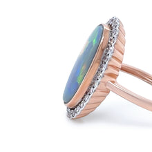 Load image into Gallery viewer, 14ct Rose Gold Opal &amp; Diamond Dress Ring 4.80ct