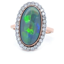 Load image into Gallery viewer, 14ct Rose Gold Opal &amp; Diamond Dress Ring 4.80ct