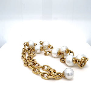 Paspaley 18ct Yellow Gold Pearl Necklace 73.3g