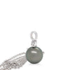 Paspaley 18ct White Gold Tahitian Pearl & Diamond Necklace 0.25ct