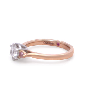 Argyle Pink 18ct White & Rose Gold Trilogy Diamond Ring 0.79ct