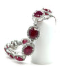 14ct White Gold Ruby and Diamond Bracelet 29.26ct