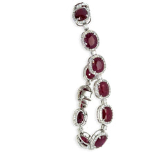 Load image into Gallery viewer, 14ct White Gold Ruby and Diamond Bracelet 29.26ct