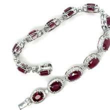 Load image into Gallery viewer, 14ct White Gold Ruby and Diamond Bracelet 29.26ct