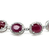 14ct White Gold Ruby and Diamond Bracelet 29.26ct