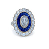 14ct Yellow Gold Sapphire & Diamond Set 