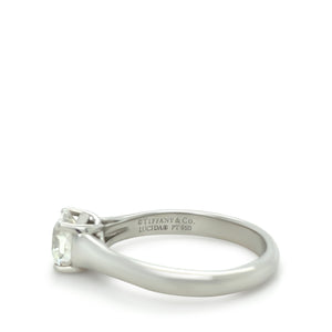 Tiffany & Co Platinum Lucida Cut Diamond Ring 0.75ct