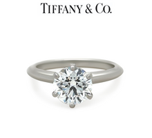 Load image into Gallery viewer, Tiffany &amp; Co. Platinum Diamond Solitaire Engagement Ring 1.66ct 5.61g