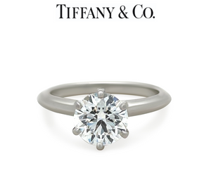 Tiffany & Co. Platinum Diamond Solitaire Engagement Ring 1.66ct 5.61g