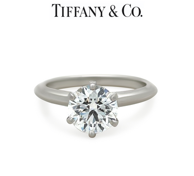 Tiffany & Co. Platinum Diamond Solitaire Engagement Ring 1.66ct 5.61g