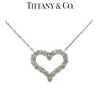 Tiffany & Co Platinum Diamond Heart Pendant Necklace 0.62ct