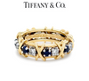 Tiffany & Co Platinum & 18ct Yellow Gold Sixteen Stone Diamond & Sapphire Ring 1.34ct