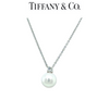 Tiffany & Co. 18ct White Gold Akoya Pearl Diamond Pendant Necklace 2.63g