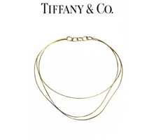 Load image into Gallery viewer, Tiffany &amp; Co Elsa Peretti 18ct Yellow Gold Wave Necklace 25g