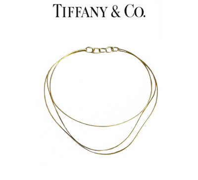 Tiffany & Co Elsa Peretti 18ct Yellow Gold Wave Necklace 25g