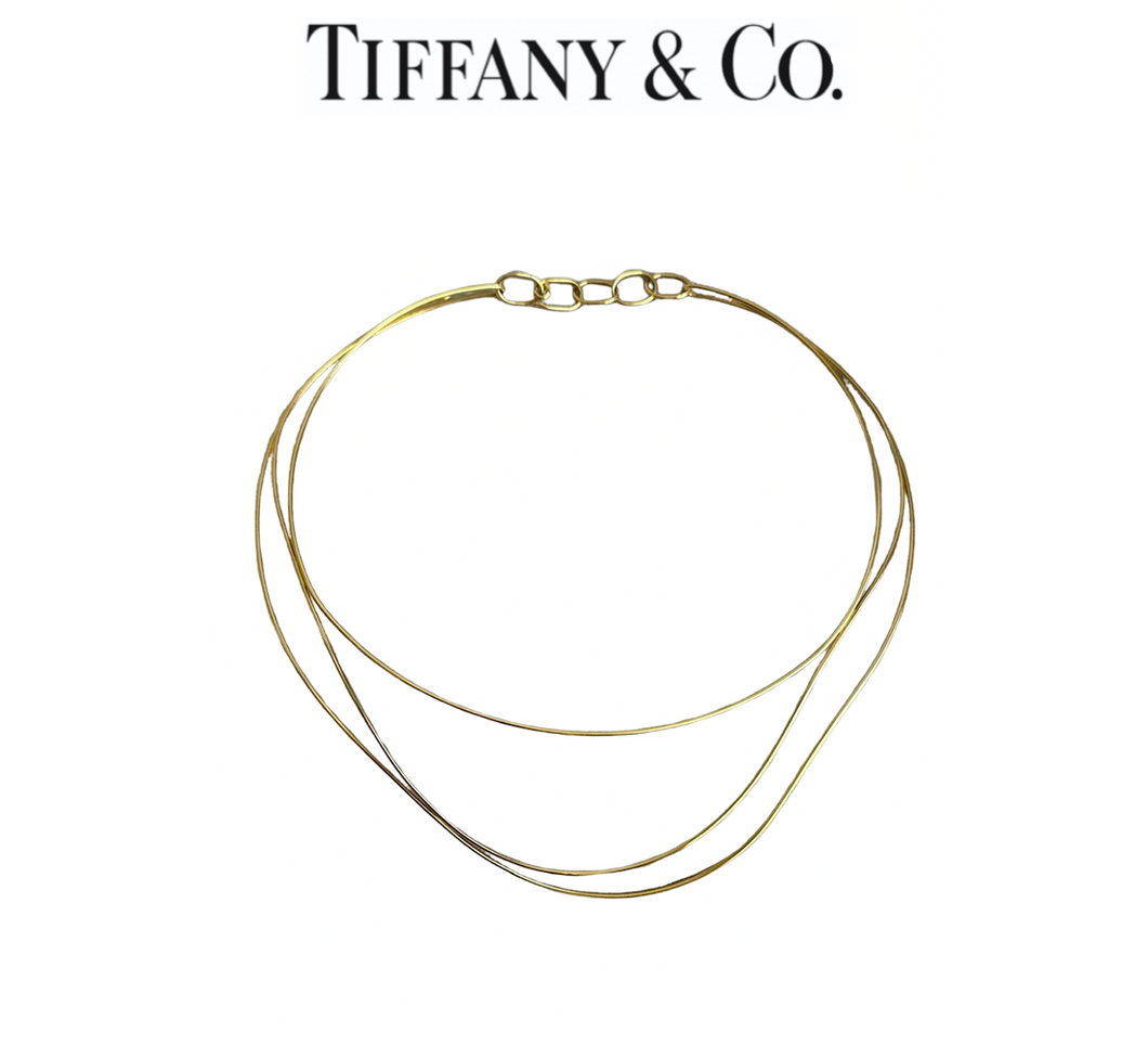 Tiffany & Co Elsa Peretti 18ct Yellow Gold Wave Necklace 25g