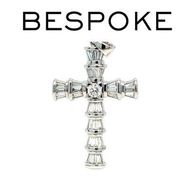 Bespoke Diamond Cross Pendant 3.35ct