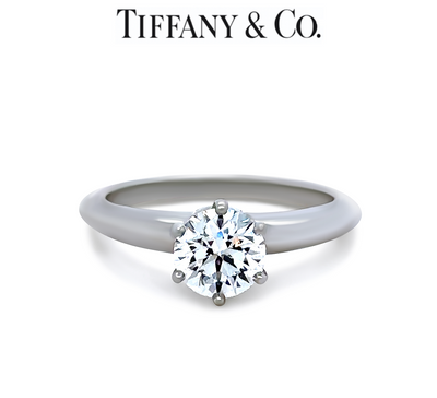 Tiffany & Co Platinum Diamond Engagement Ring 0.85ct