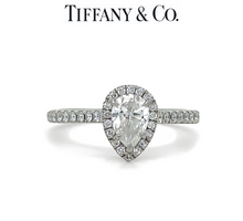 Load image into Gallery viewer, Tiffany &amp; Co Platinum Diamond Engagement Ring 0.77ct