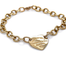 Load image into Gallery viewer, Tiffany &amp; Co. 18ct Yellow Gold Return to Tiffany Full Heart Toggle Bracelet 26.5g