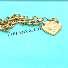 Load image into Gallery viewer, Tiffany &amp; Co. 18ct Yellow Gold Return to Tiffany Full Heart Toggle Bracelet 26.5g