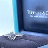 Tiffany & Co. Platinum Diamond Solitaire Engagement Ring 1.66ct 5.61g