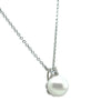 Tiffany & Co. 18ct White Gold Akoya Pearl Diamond Pendant Necklace 2.63g